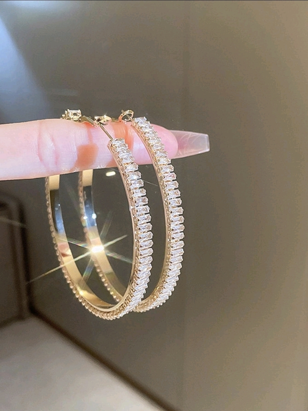 Crystal Hoopz ▪︎ 925 Sterling ▪︎ Elegant ▪︎ Gold